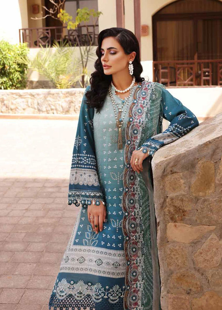 Gardenia By Nureh Embroidered Linen Suits Unstitched 3 Piece NU22LN NSG-69 - Winter Collection