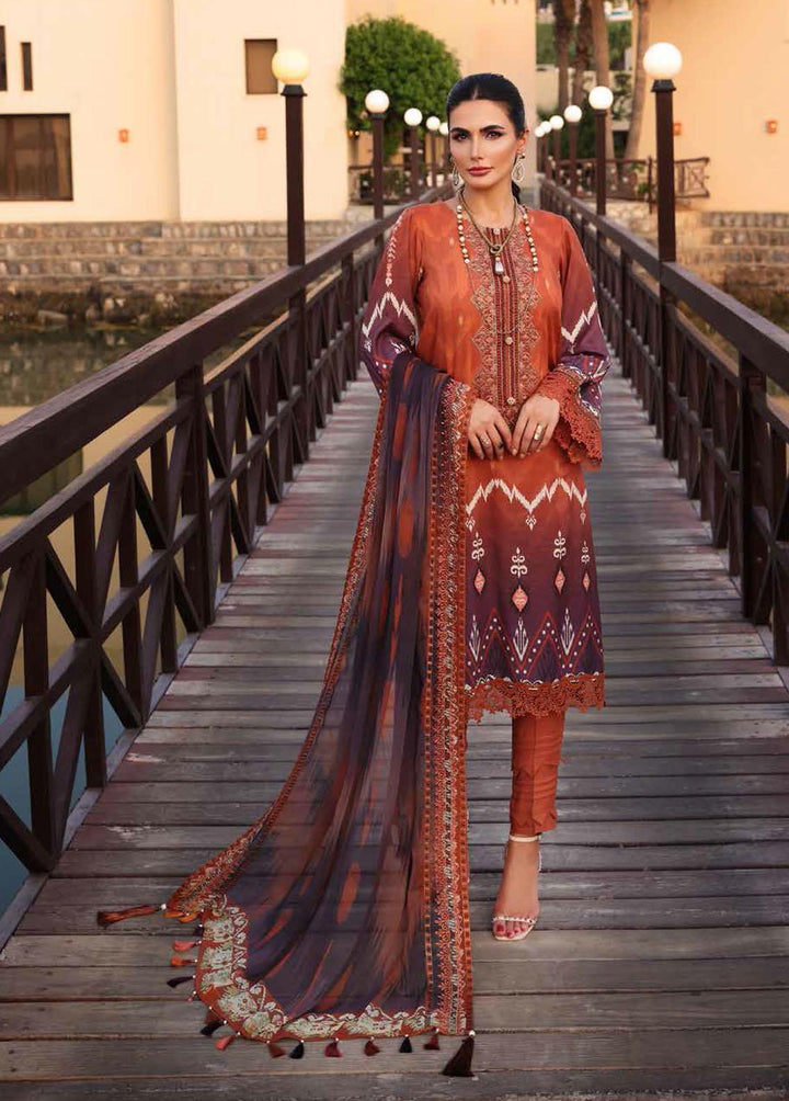 Gardenia By Nureh Embroidered Linen Suits Unstitched 3 Piece NU22LN NSG-70 - Winter Collection