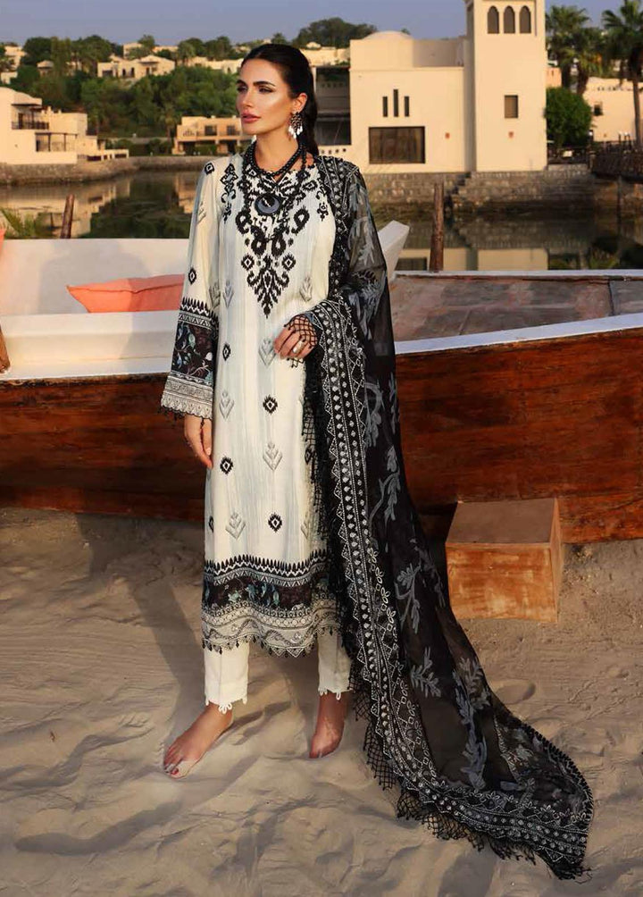 Gardenia By Nureh Embroidered Linen Suits Unstitched 3 Piece NU22LN NSG-71 - Winter Collection