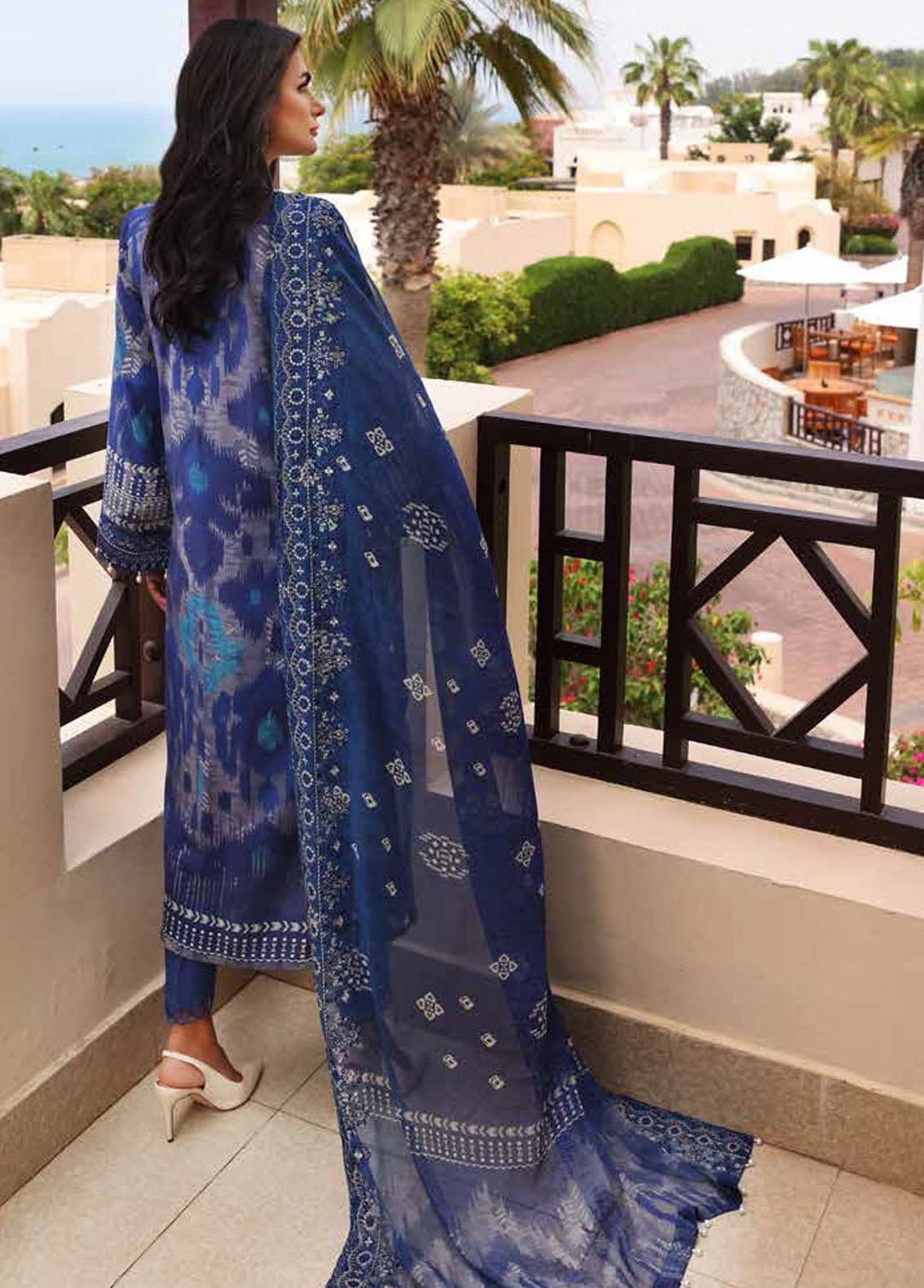 Gardenia By Nureh Embroidered Linen Suits Unstitched 3 Piece NU22LN NSG-73 - Winter Collection