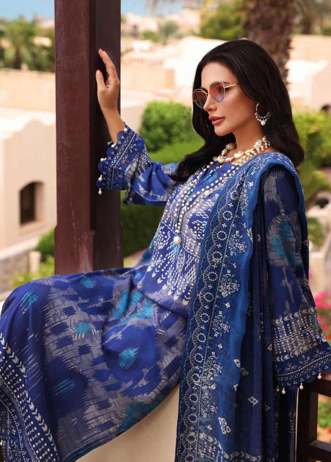 Gardenia By Nureh Embroidered Linen Suits Unstitched 3 Piece NU22LN NSG-73 - Winter Collection