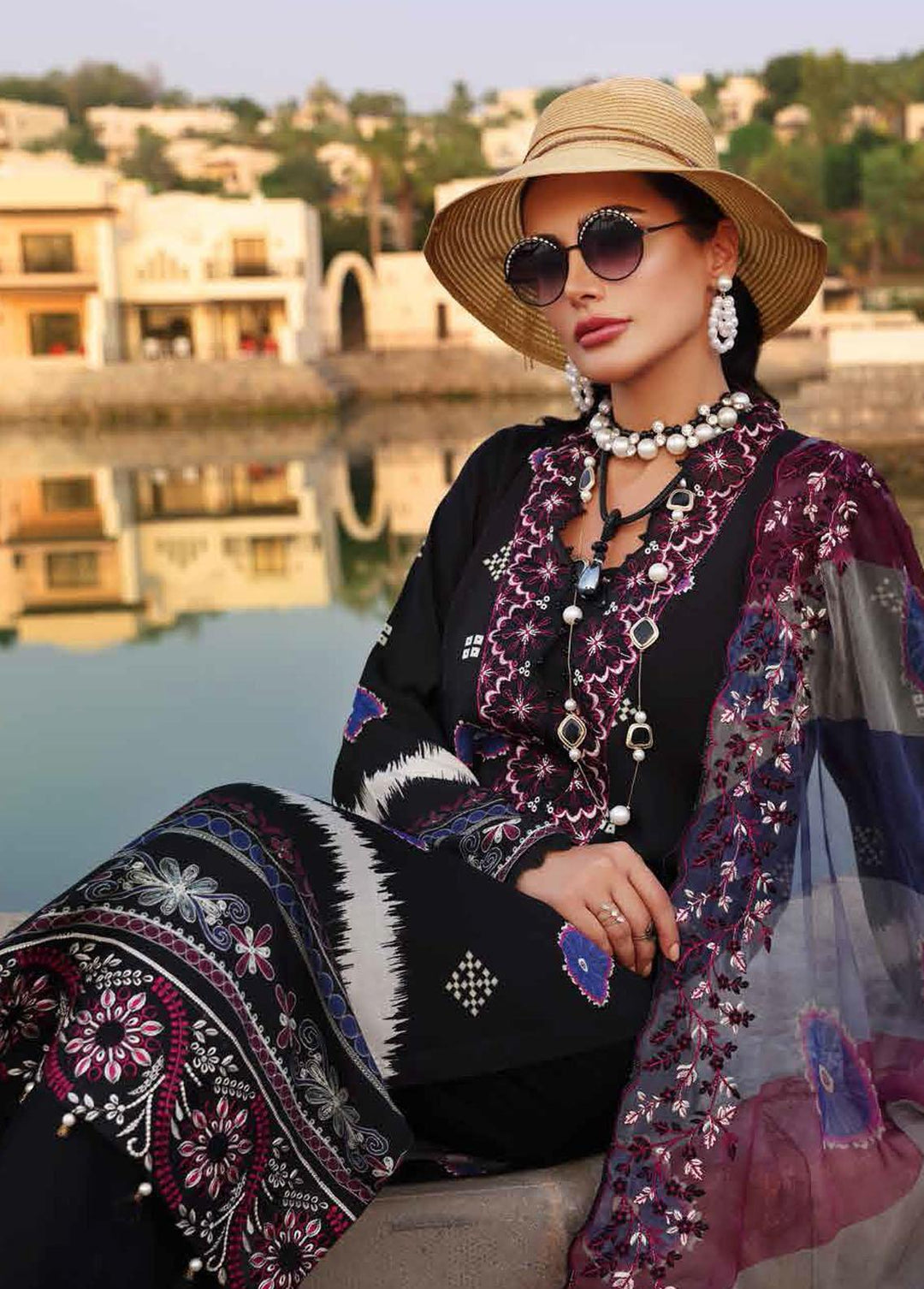 Gardenia By Nureh Embroidered Linen Suits Unstitched 3 Piece NU22LN NSG-74 - Winter Collection