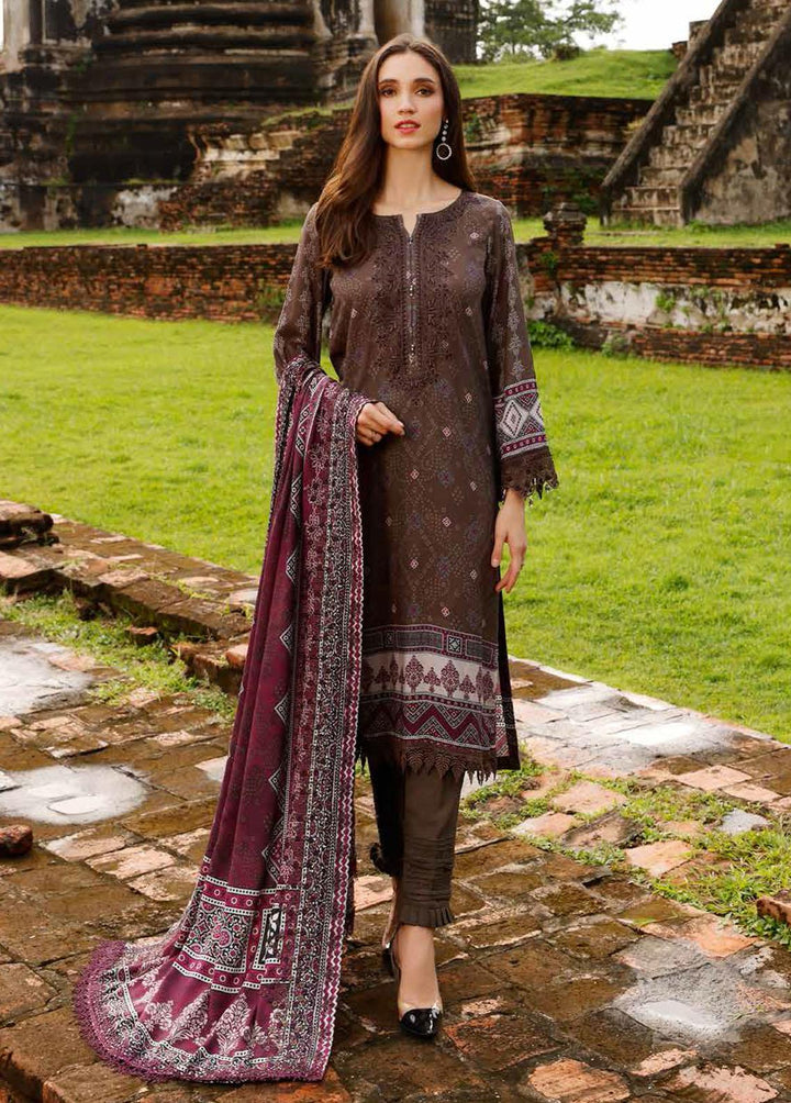 Gardenia By Nureh Embroidered Linen Suits Unstitched 3 Piece NU22GE NWG-75 - Winter Collection