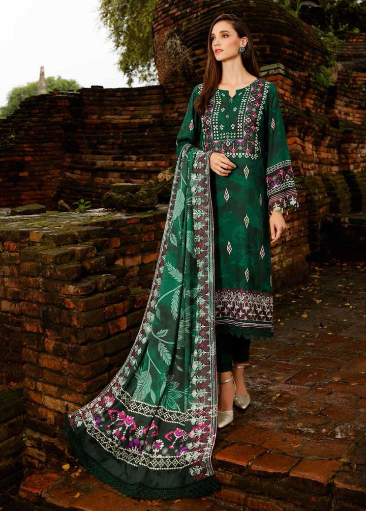 Gardenia By Nureh Embroidered Linen Suits Unstitched 3 Piece NU22GE NWG-77 - Winter Collection