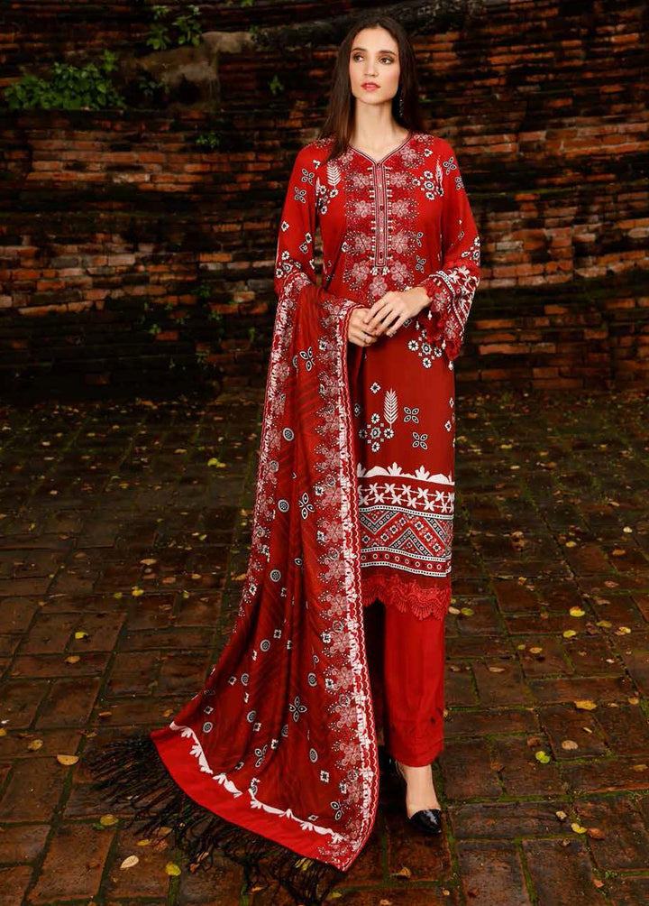 Gardenia By Nureh Embroidered Linen Suits Unstitched 3 Piece NU22GE NWG-78 - Winter Collection