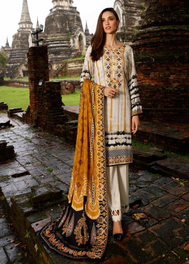 Gardenia By Nureh Embroidered Linen Suits Unstitched 3 Piece NU22GE NWG-80 - Winter Collection