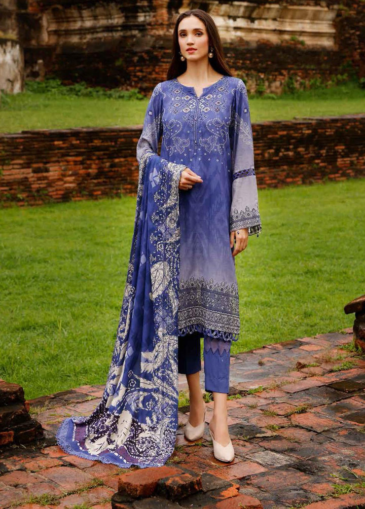 Gardenia By Nureh Embroidered Linen Suits Unstitched 3 Piece NU22GE NWG-81 - Winter Collection