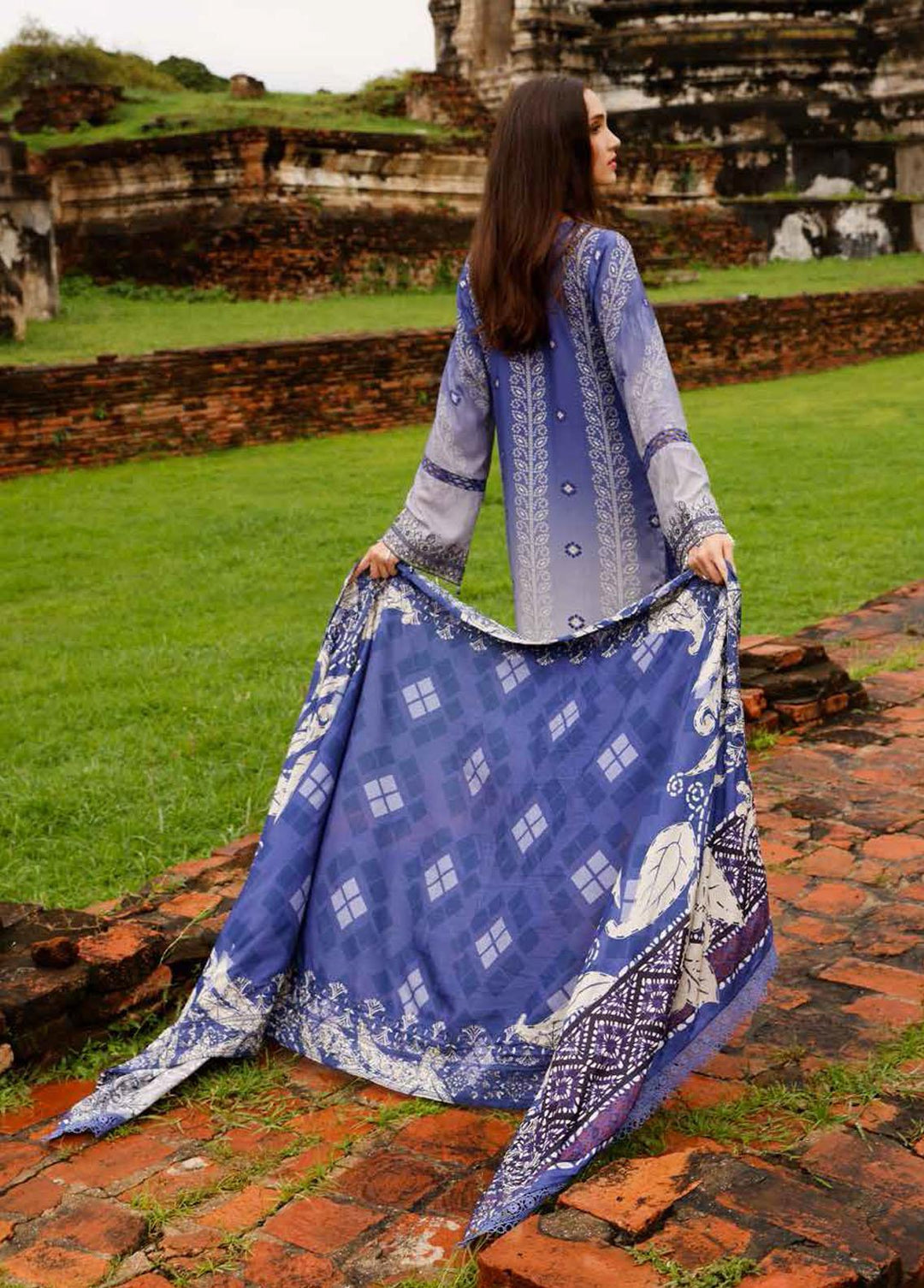 Gardenia By Nureh Embroidered Linen Suits Unstitched 3 Piece NU22GE NWG-81 - Winter Collection