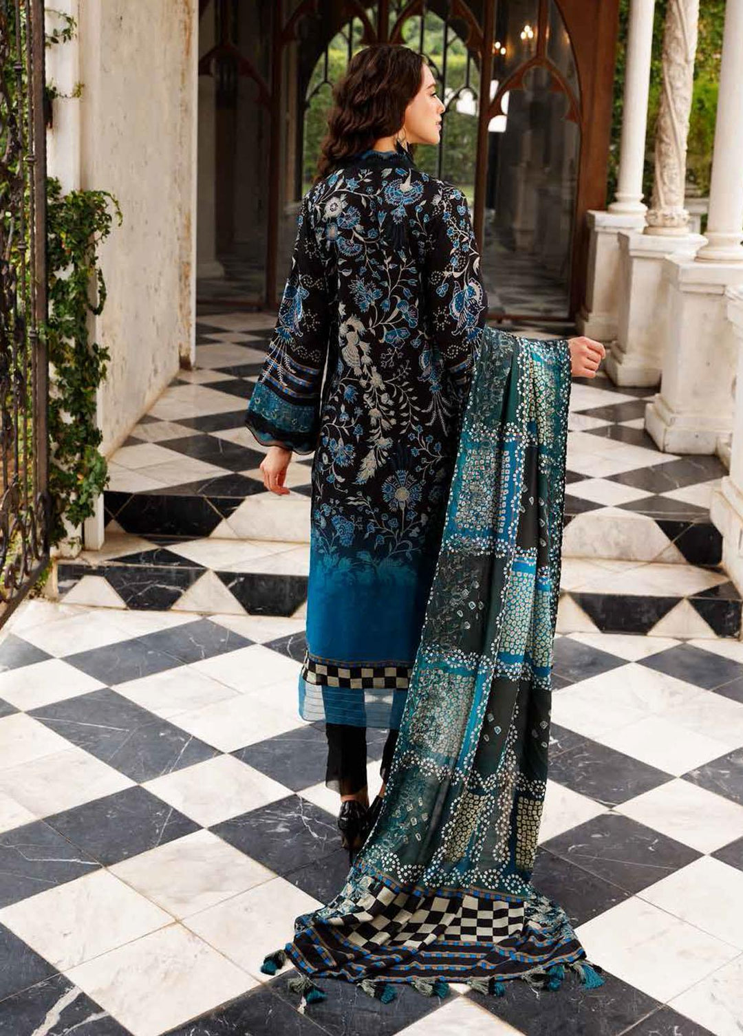 Gardenia By Nureh Embroidered Linen Suits Unstitched 3 Piece NU22GE NWG-83 - Winter Collection