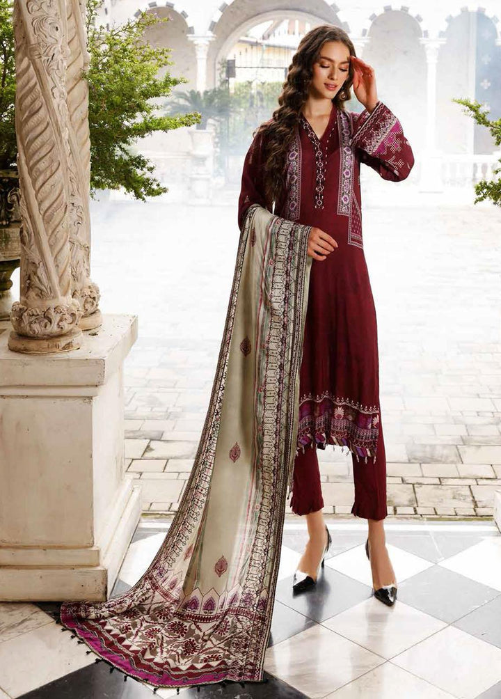 Gardenia By Nureh Embroidered Linen Suits Unstitched 3 Piece NU22GE NWG-84 - Winter Collection