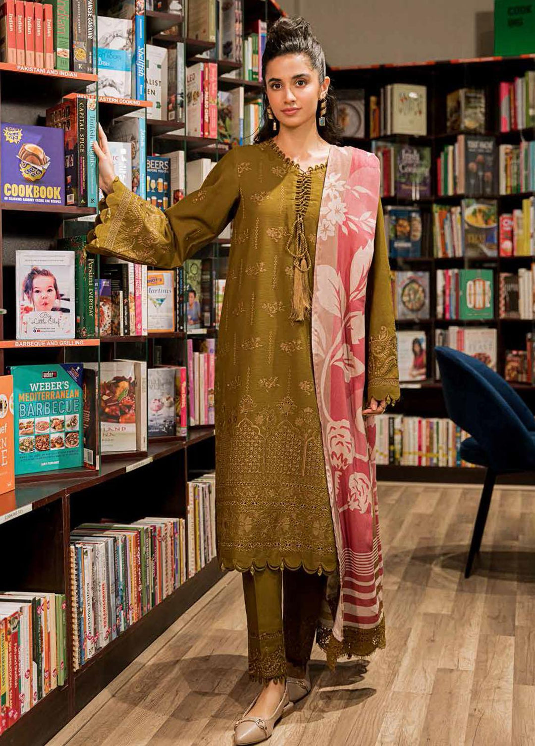 Girl Glam By Nureh Embroidered Chikankari Suits Unstitched 3 Piece NU22GG NU2-75 - Winter Collection