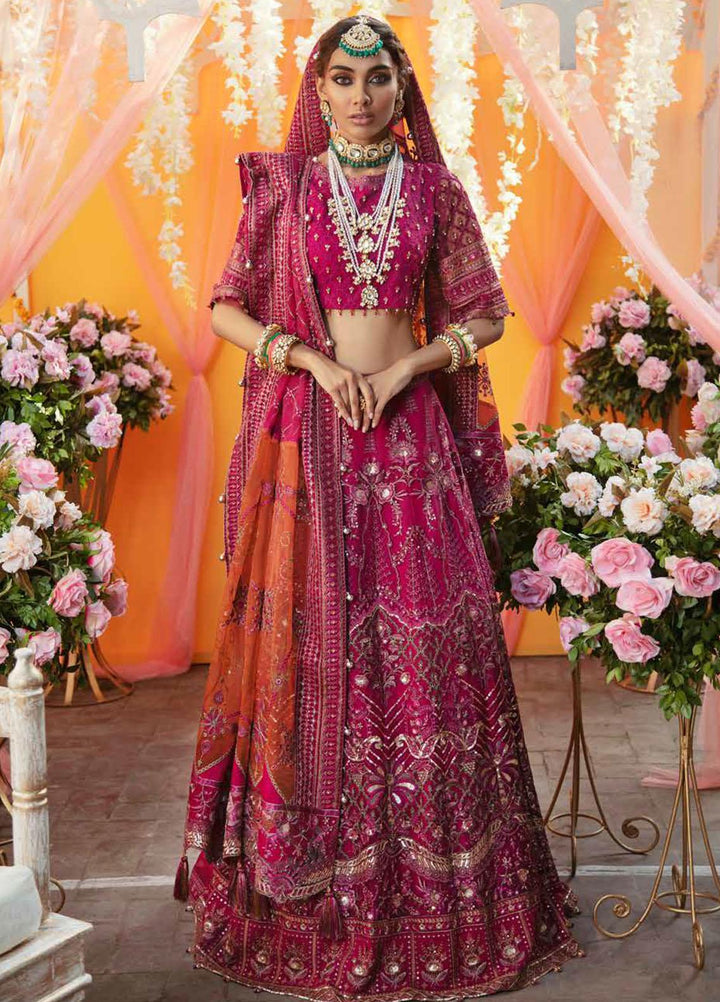 Nureh Embroidered Net Suits Unstitched 3 Piece NU21JM NL-17 Nurhayat - Luxury Formals Collection