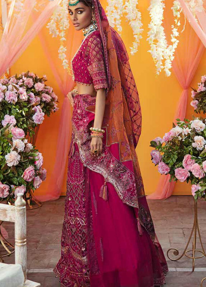 Nureh Embroidered Net Suits Unstitched 3 Piece NU21JM NL-17 Nurhayat - Luxury Formals Collection