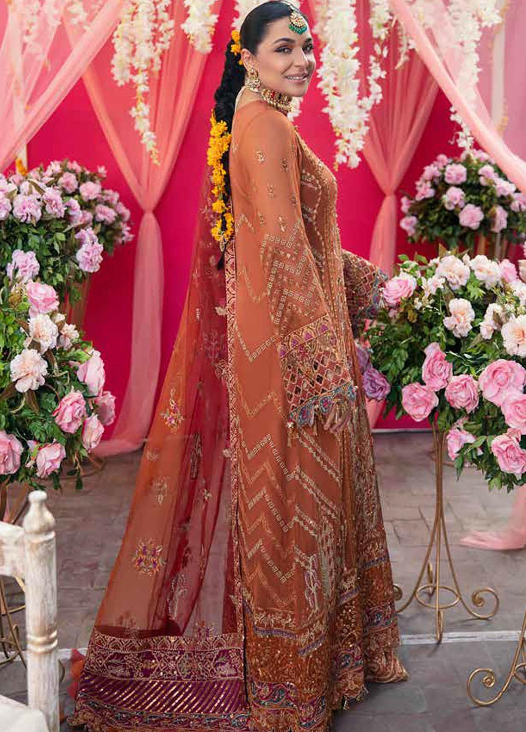 Nureh Embroidered Chiffon Suits Unstitched 3 Piece NU21JM NL-19 Shehnai - Luxury Formals Collection