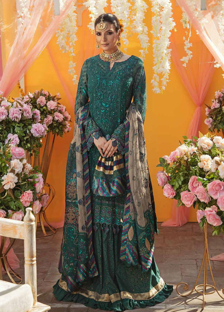Nureh Embroidered Chiffon Suits Unstitched 3 Piece NU21JM NL-20 Mahgul - Luxury Formals Collection
