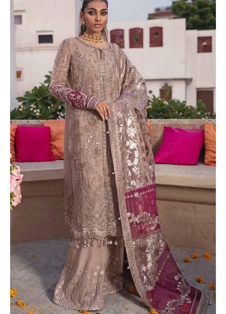 Nureh Embroidered Chiffon Suits Unstitched 3 Piece NU21JM NL-23 Bano - Luxury Formals Collection