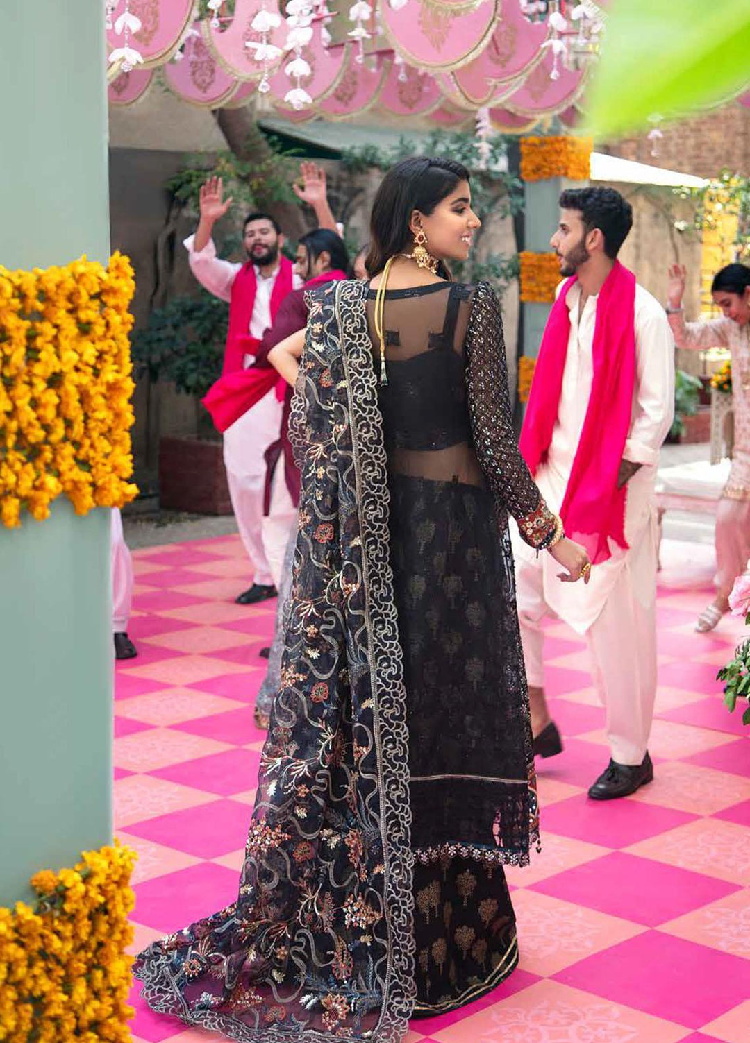 Nureh Embroidered Organza Suits Unstitched 3 Piece NU21JM NL-24 Dia - Luxury Formals Collection