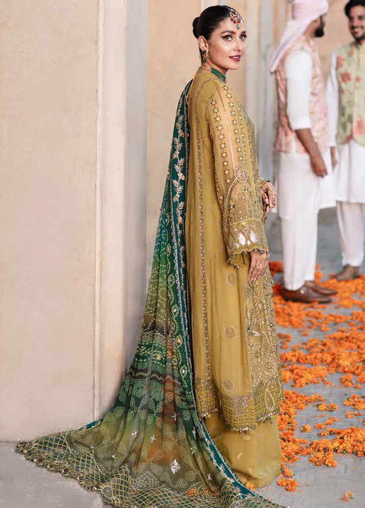 Jhoomro By Nureh Embroidered Chiffon Suits Unstitched 4 Piece NU22JH NL-33 Chunri - Luxury Wedding Collection