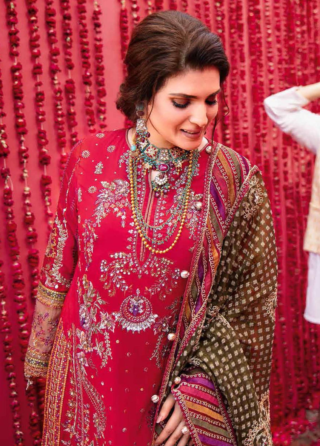Jhoomro By Nureh Embroidered Grip Suits Unstitched 4 Piece NU22JH NL-34 Polki - Luxury Wedding Collection
