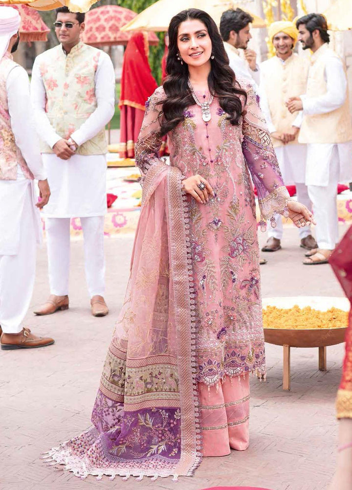 Jhoomro By Nureh Embroidered Chiffon Suits Unstitched 4 Piece NU22JH NL-35 Geet - Luxury Wedding Collection