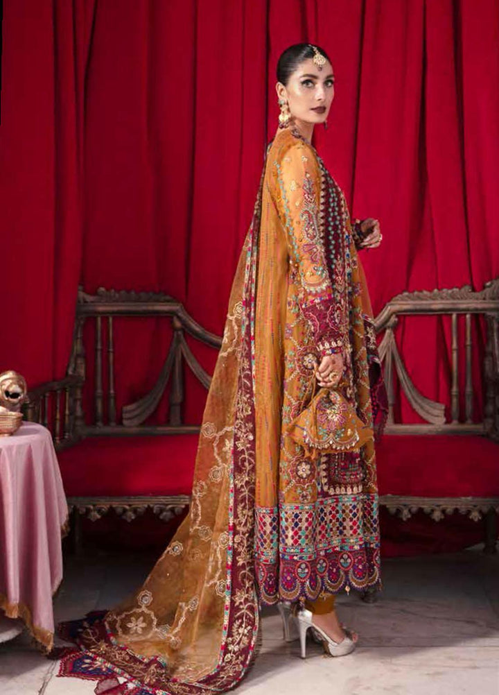 Jhoomro By Nureh Embroidered Organza Suits Unstitched 4 Piece NU22JH NL-40 Gulshan - Luxury Wedding Collection