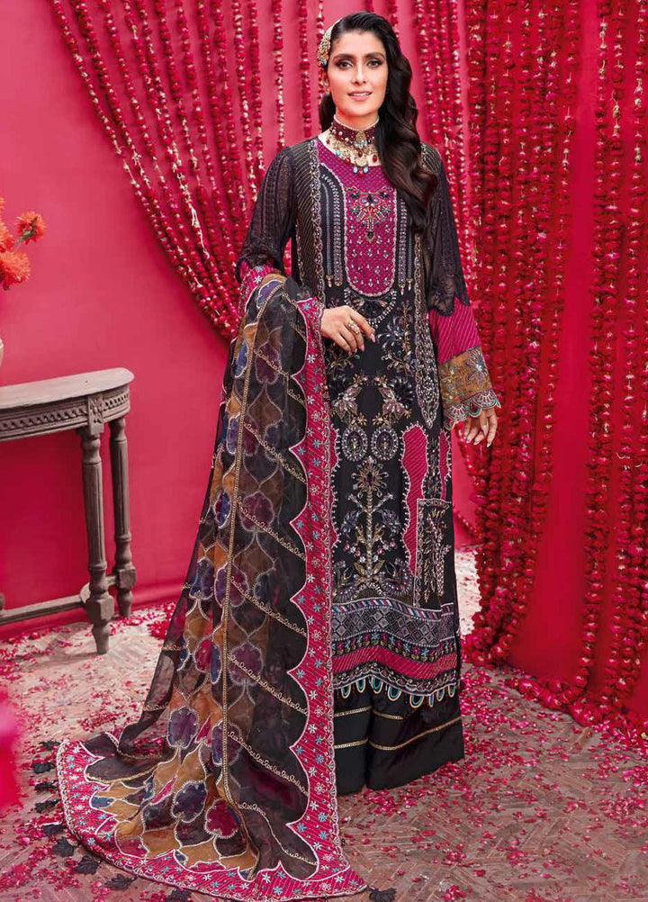Jhoomro By Nureh Embroidered Chiffon Suits Unstitched 4 Piece NU22JH NL-41 Syrab - Luxury Wedding Collection