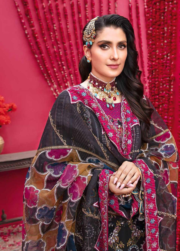 Jhoomro By Nureh Embroidered Chiffon Suits Unstitched 4 Piece NU22JH NL-41 Syrab - Luxury Wedding Collection