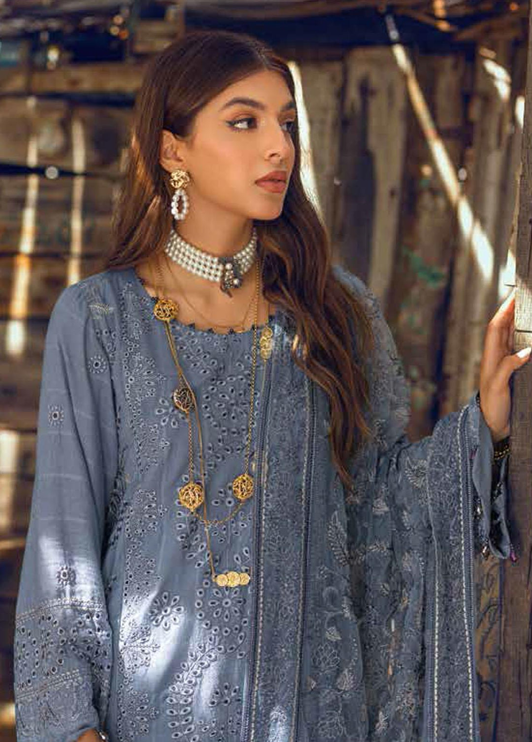 Karavan By Nureh Embroidered Karandi Suits Unstitched 3 Piece NU22KK NW 53 - Winter Collection