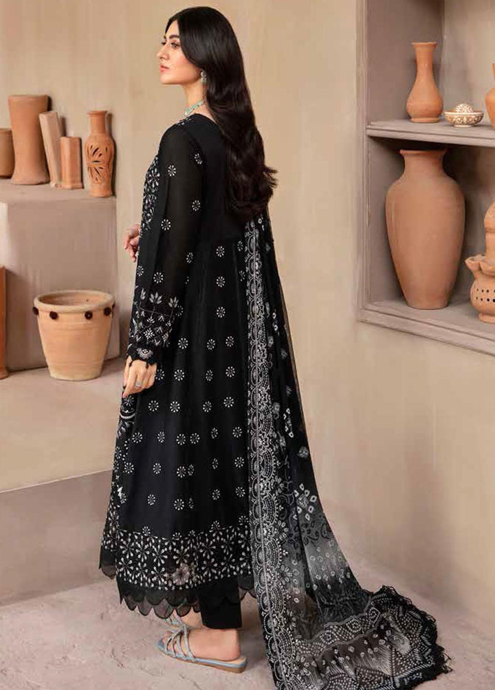 Koyal By Nureh Embroidered Lawn Suits Unstitched 3 Piece NU22K NM-02 - Black & White Collection