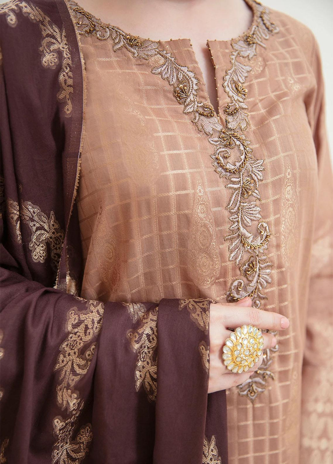 Nureh Embroidered Lawn Stitched 3 Piece NU21E 73 Pareeha