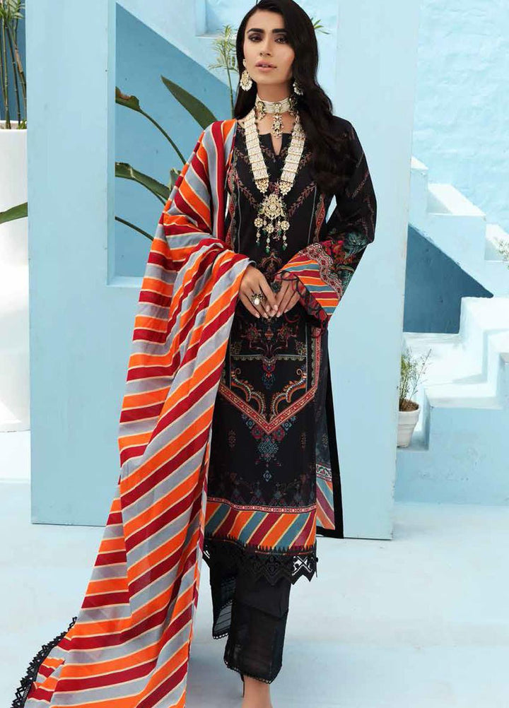 Nureh Printed Lawn Suits Unstitched 3 Piece NU21S SP-02 Rose Fantasy - Summer Collection