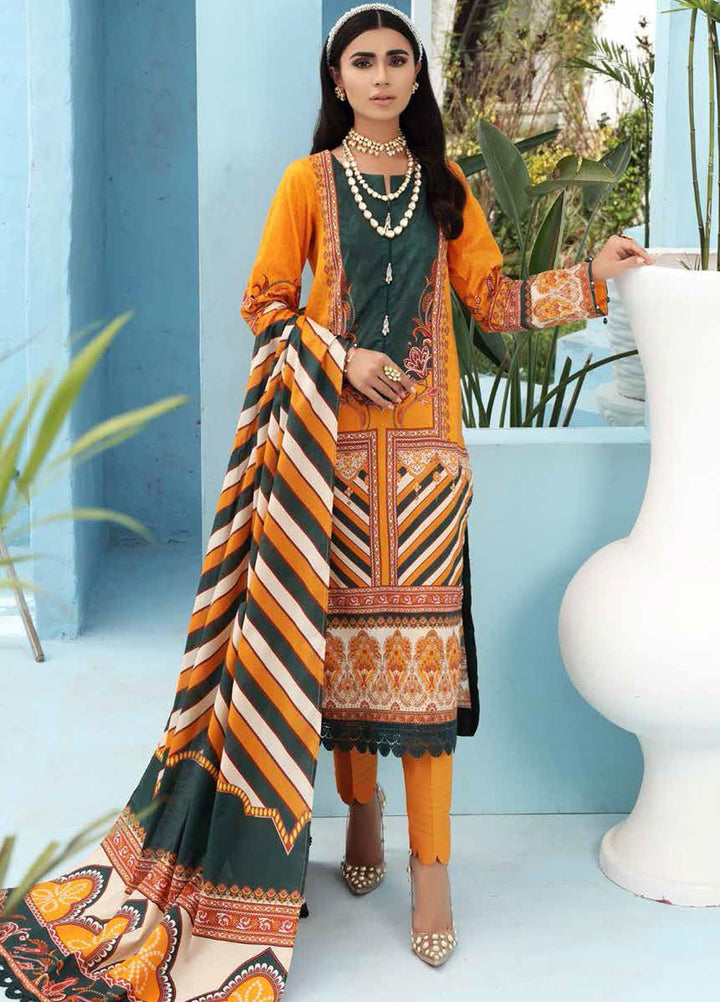 Nureh Printed Lawn Suits Unstitched 3 Piece NU21S SP-03 Skyline - Summer Collection