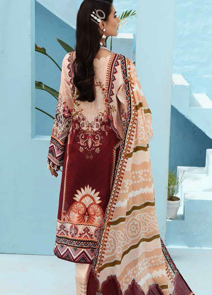 Nureh Printed Lawn Suits Unstitched 3 Piece NU21S SP-05 Coral Dust - Summer Collection