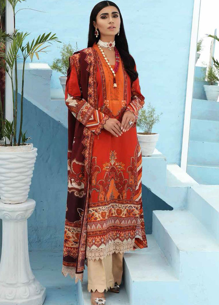Nureh Printed Lawn Suits Unstitched 3 Piece NU21S SP-06 Breeze - Summer Collection