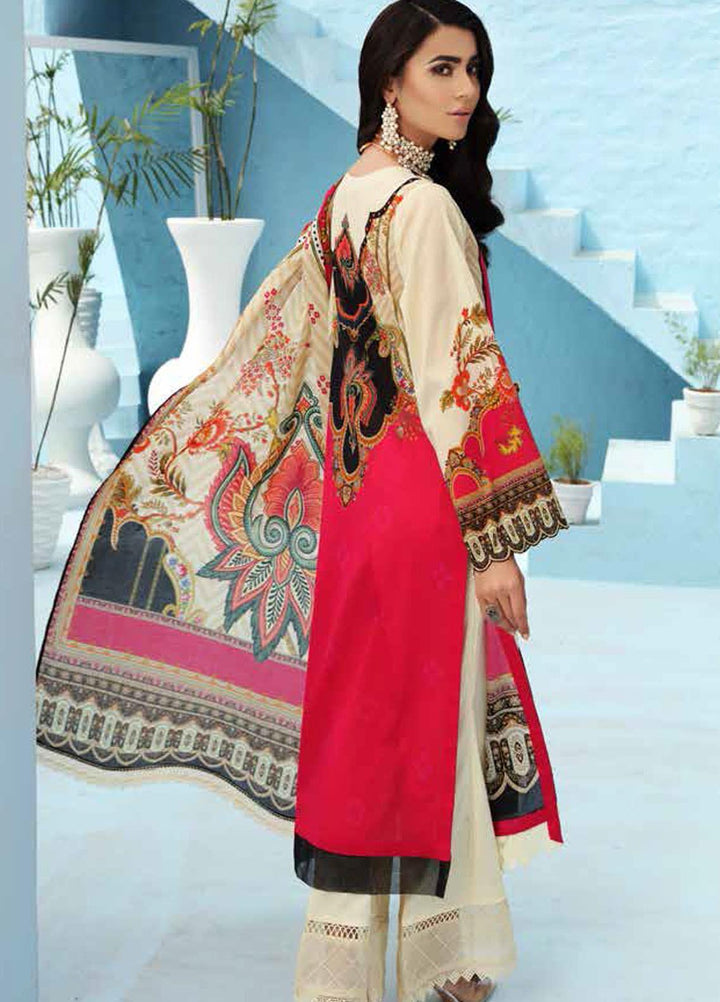 Nureh Printed Lawn Suits Unstitched 3 Piece NU21S SP-07 Chantily Pearl - Summer Collection