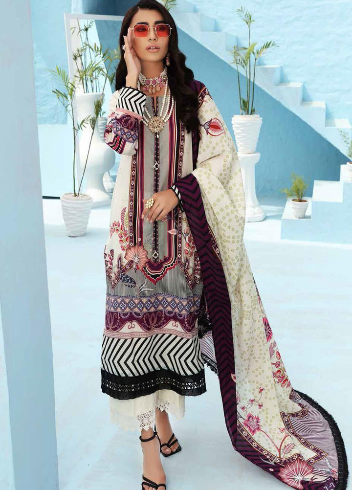 Nureh Printed Lawn Suits Unstitched 3 Piece NU21S SP-09 Abroo - Summer Collection