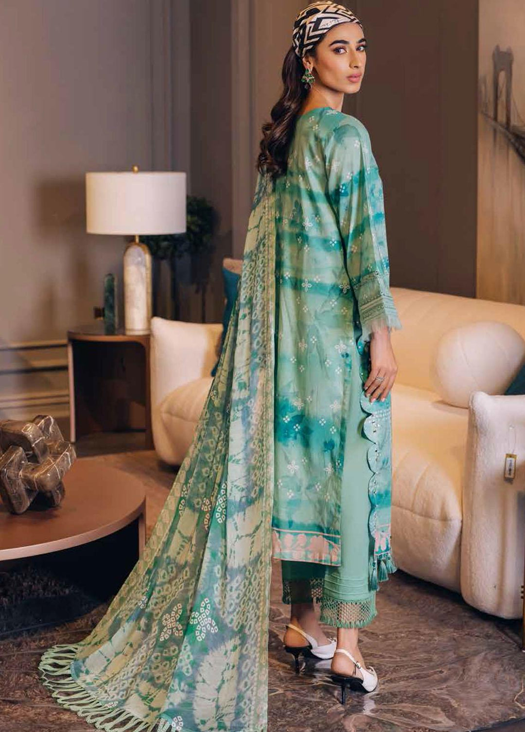 Nureh Printed Lawn Suits Unstitched 3 Piece NU23S SP-36 - Summer Collection