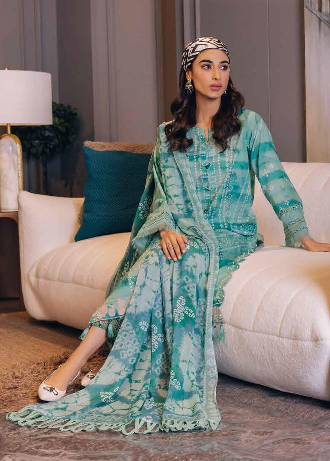 Nureh Printed Lawn Suits Unstitched 3 Piece NU23S SP-36 - Summer Collection