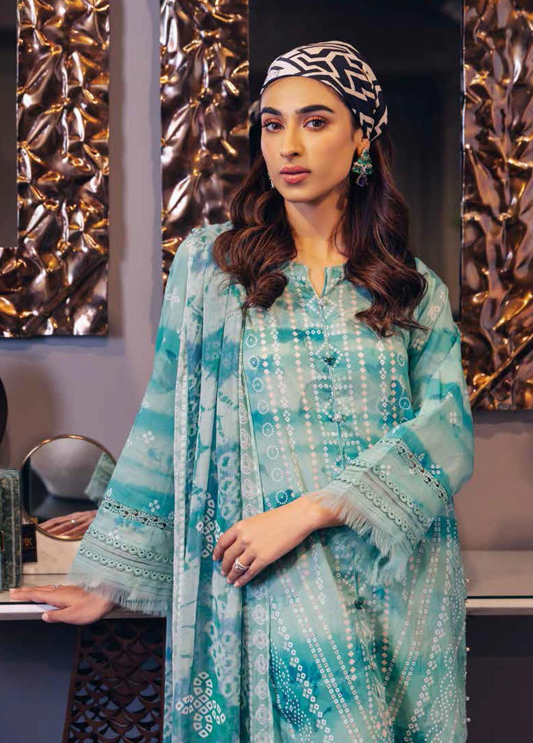 Nureh Printed Lawn Suits Unstitched 3 Piece NU23S SP-36 - Summer Collection