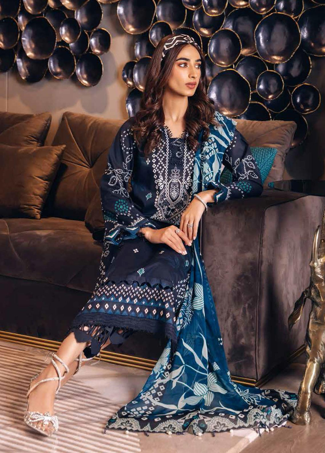 Nureh Printed Lawn Suits Unstitched 3 Piece NU23S SP-37 - Summer Collection