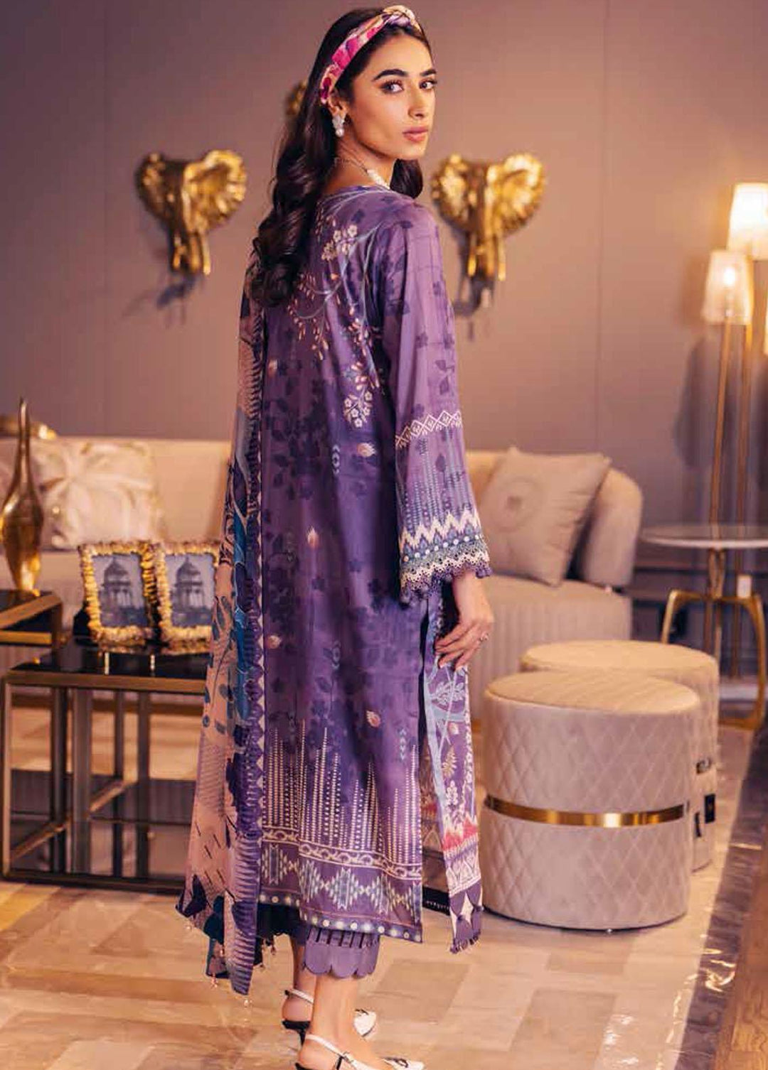 Nureh Printed Lawn Suits Unstitched 3 Piece NU23S SP-38 - Summer Collection