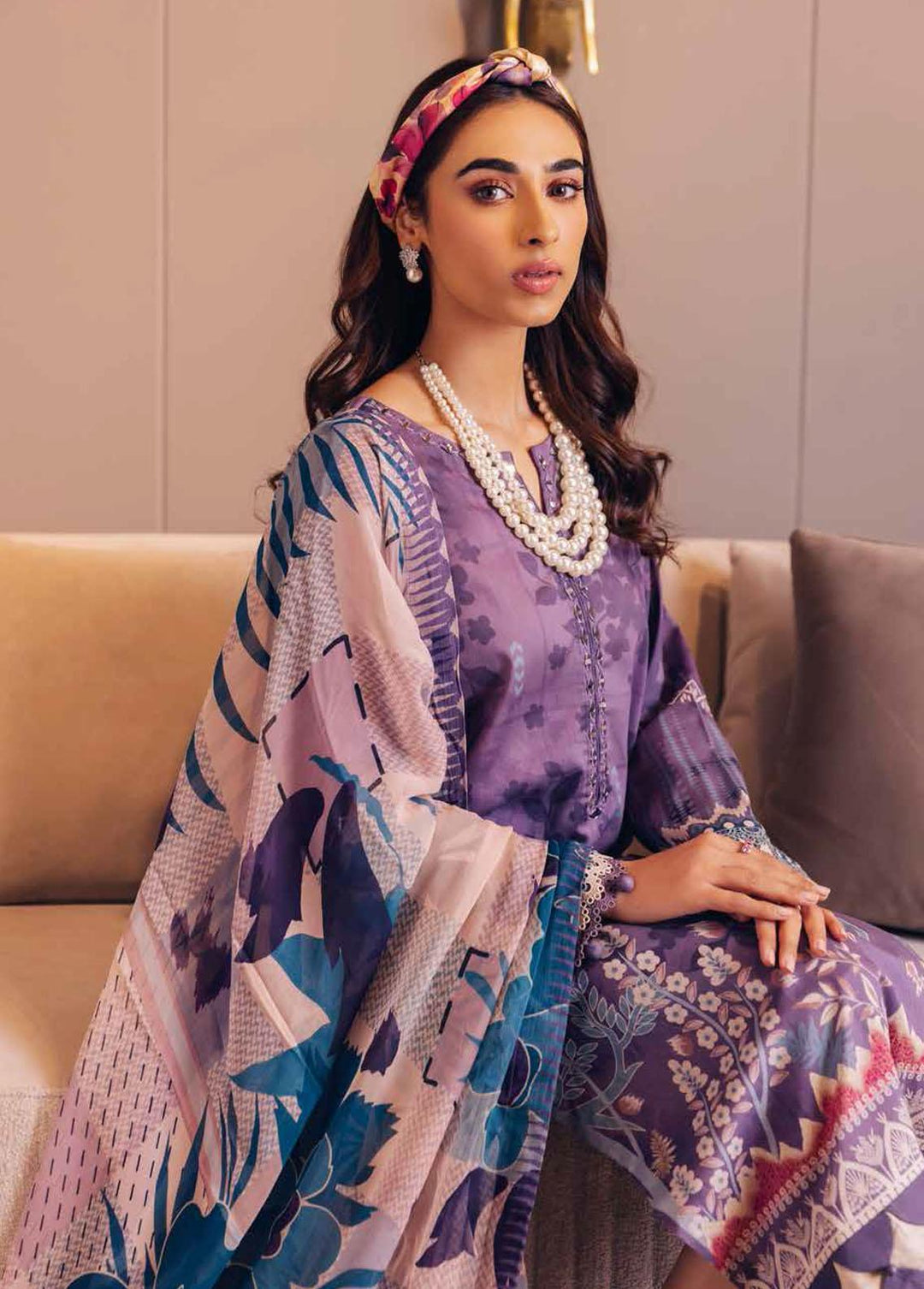 Nureh Printed Lawn Suits Unstitched 3 Piece NU23S SP-38 - Summer Collection