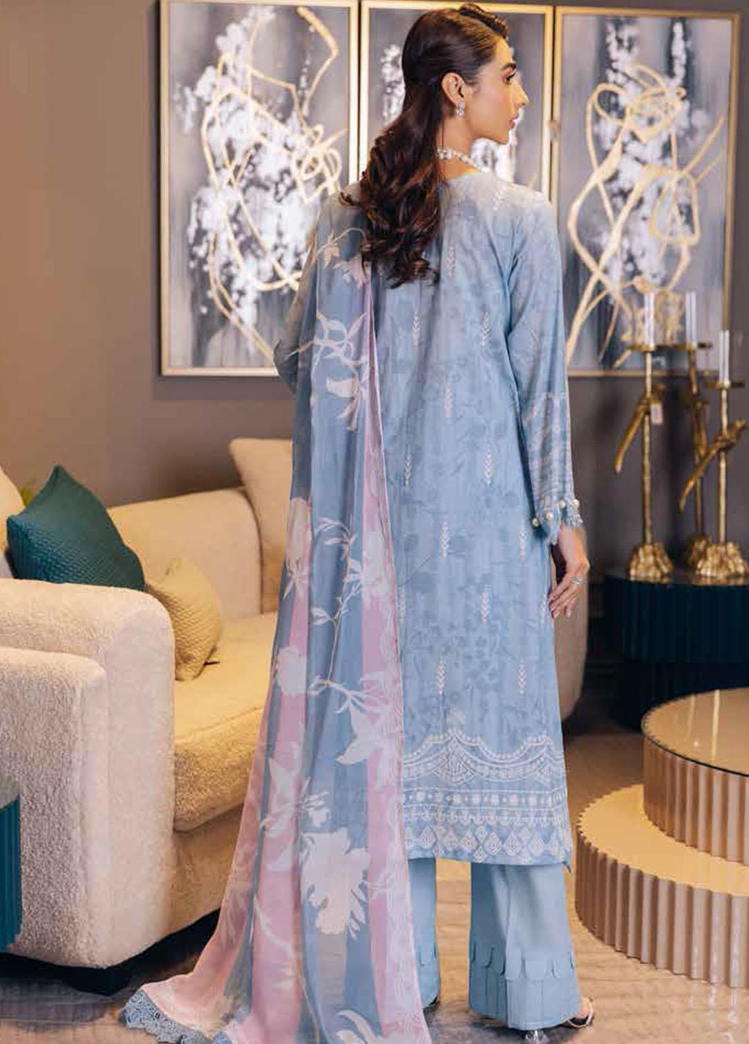 Nureh Printed Lawn Suits Unstitched 3 Piece NU23S SP-39 - Summer Collection