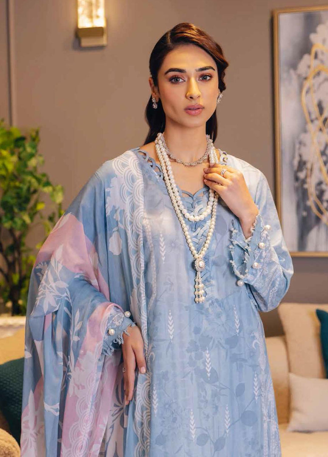 Nureh Printed Lawn Suits Unstitched 3 Piece NU23S SP-39 - Summer Collection