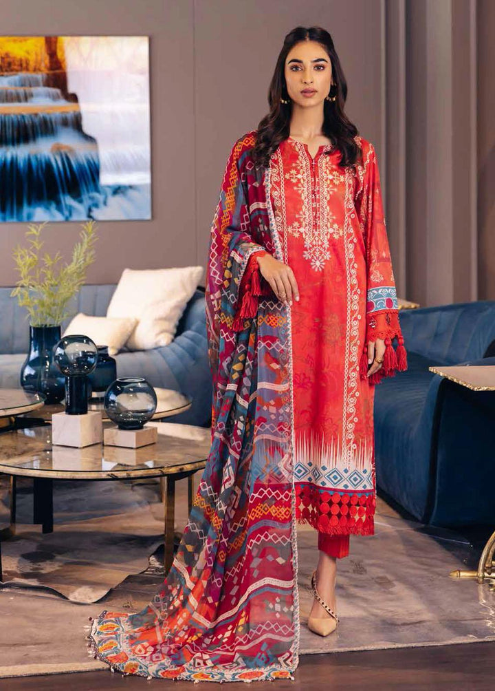 Nureh Printed Lawn Suits Unstitched 3 Piece NU23S SP-40 - Summer Collection