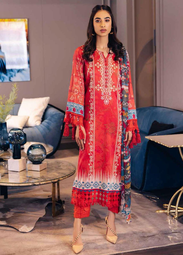 Nureh Printed Lawn Suits Unstitched 3 Piece NU23S SP-40 - Summer Collection