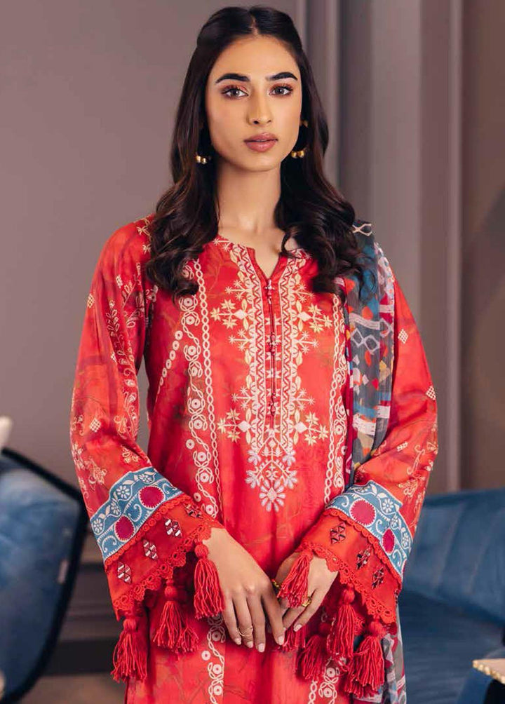 Nureh Printed Lawn Suits Unstitched 3 Piece NU23S SP-40 - Summer Collection