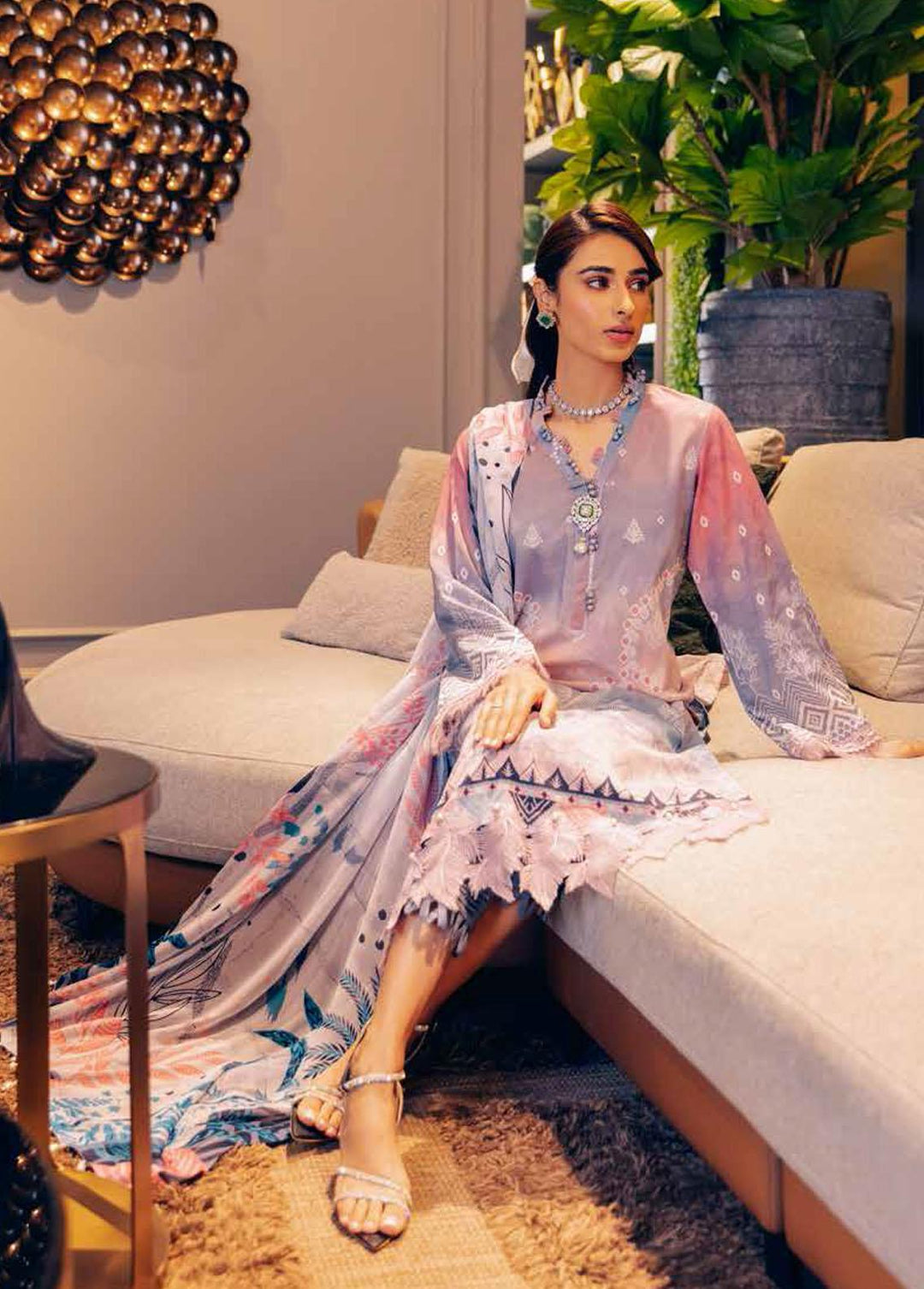 Nureh Printed Lawn Suits Unstitched 3 Piece NU23S SP-42 - Summer Collection