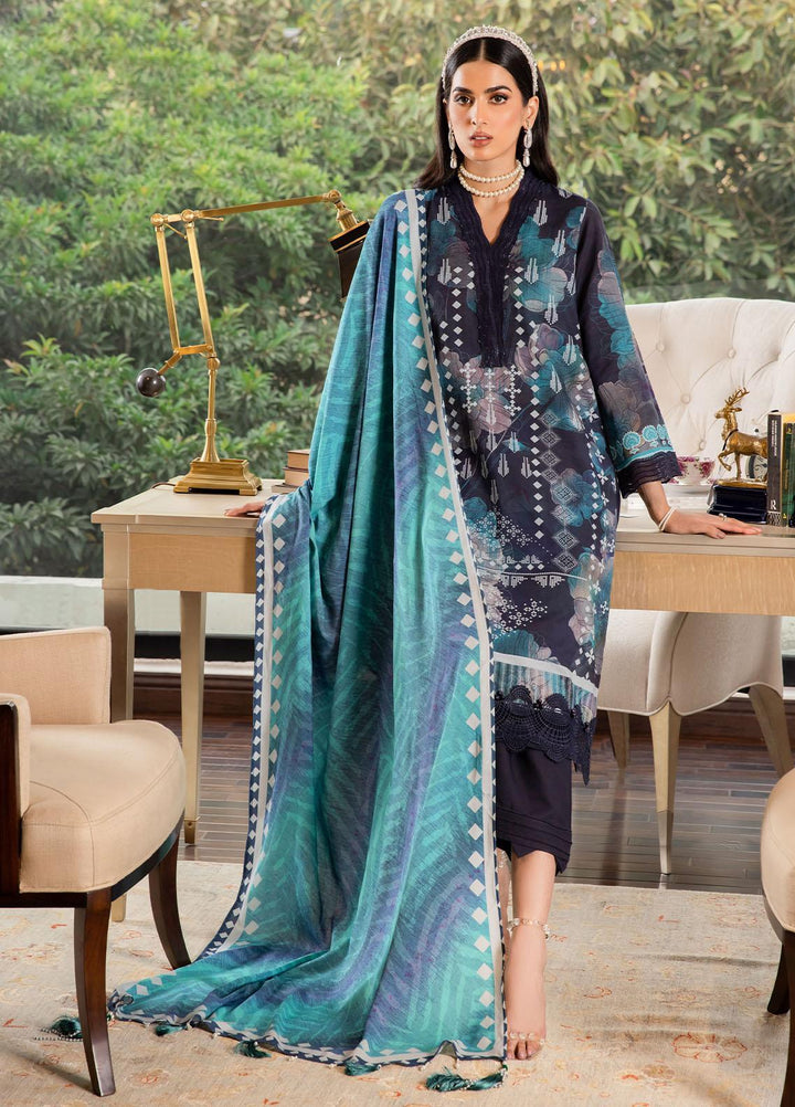 Signature Prints By Nureh Printed Khaddar Suits Unstitched 3 Piece NU22PK SP-27 - Winter Collection