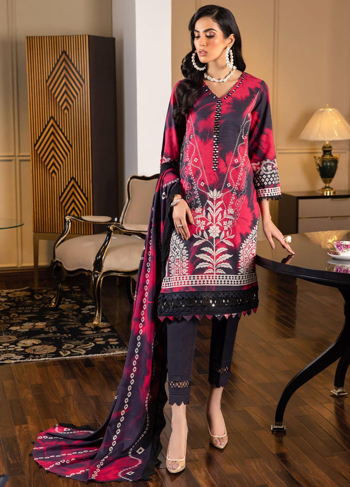 Signature Prints By Nureh Printed Khaddar Suits Unstitched 3 Piece NU22PK SP-28 - Winter Collection